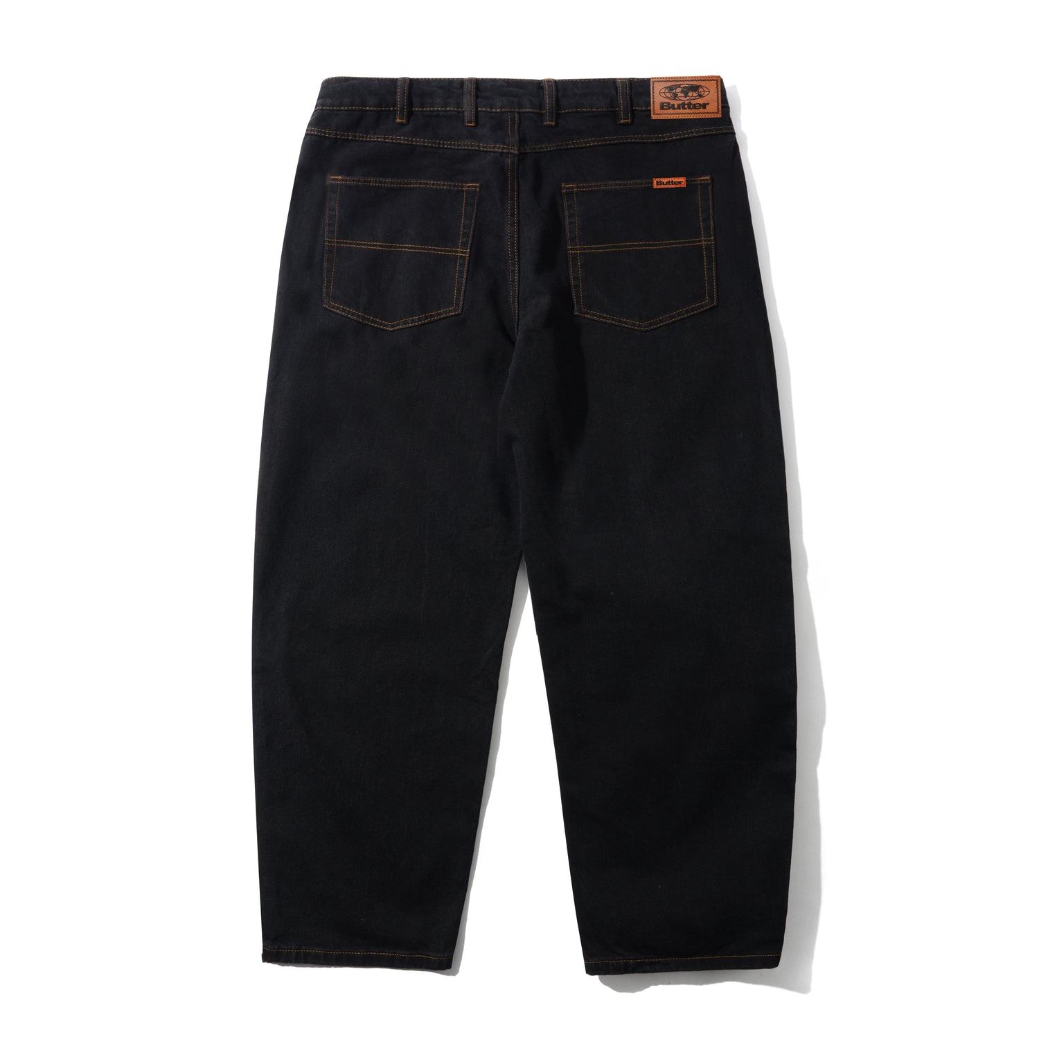 Baggy Denim Jeans, Washed Black