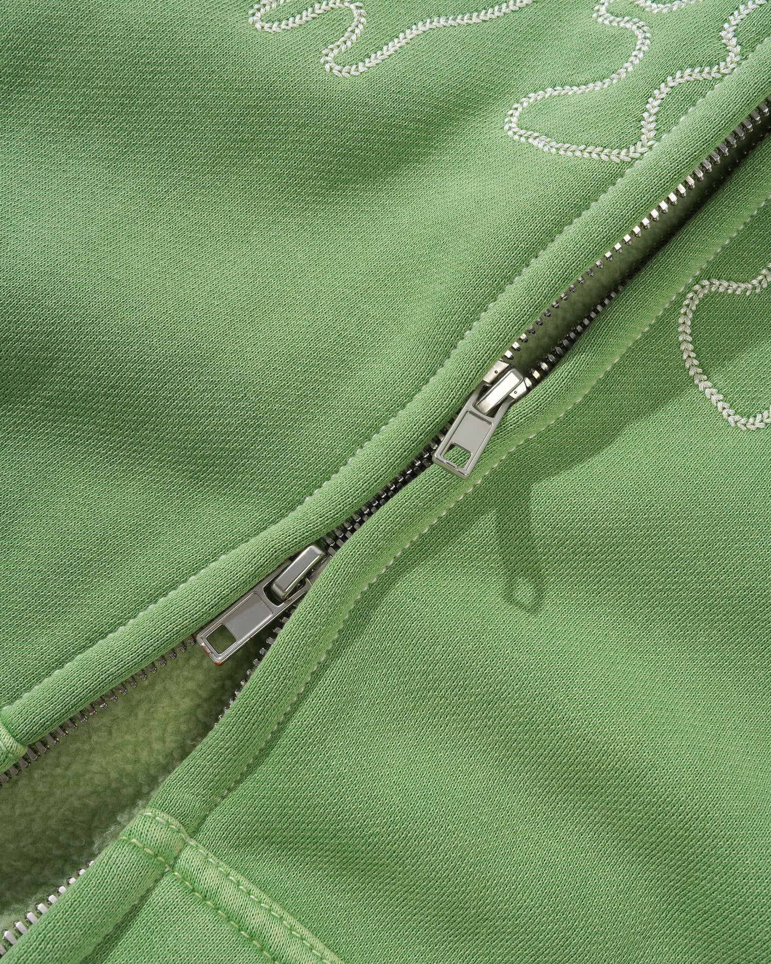 Blotch Zip-Thru Hood, Washed Green