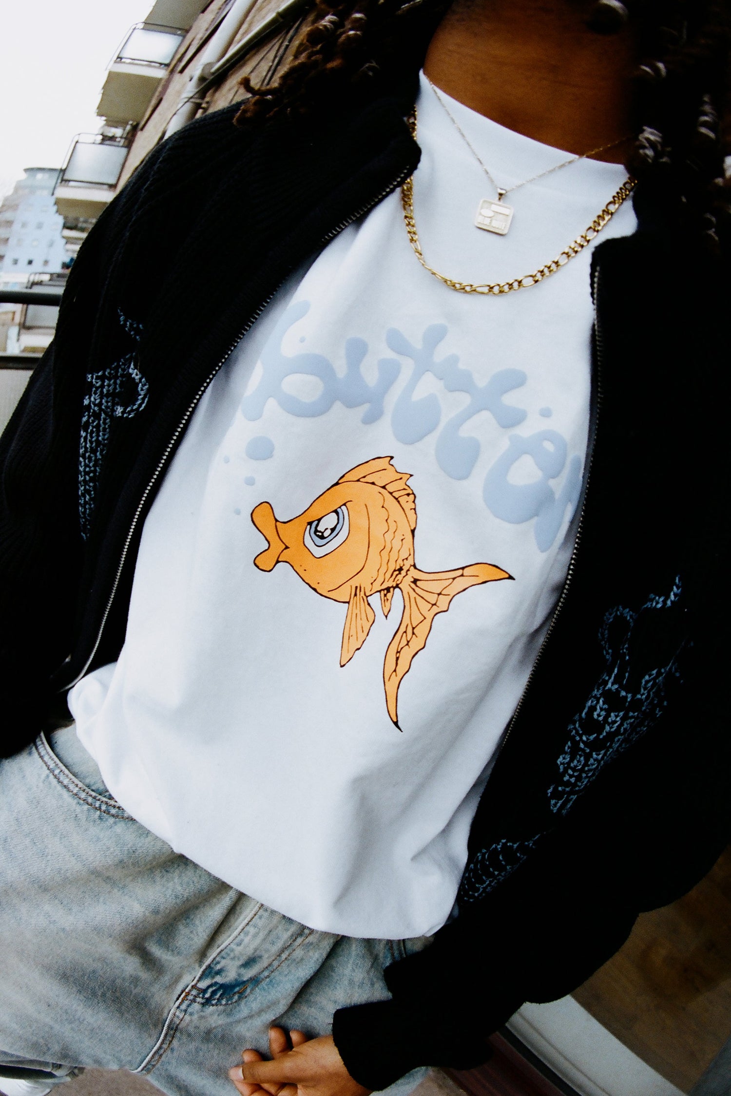 Goldfish Tee, White