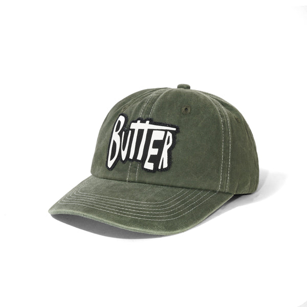 【BUTTER GOODS】Design 6 Panel Cap - Stone Rounded Logo 6 Panel Cap, Washed Ocean – Butter Goods USA