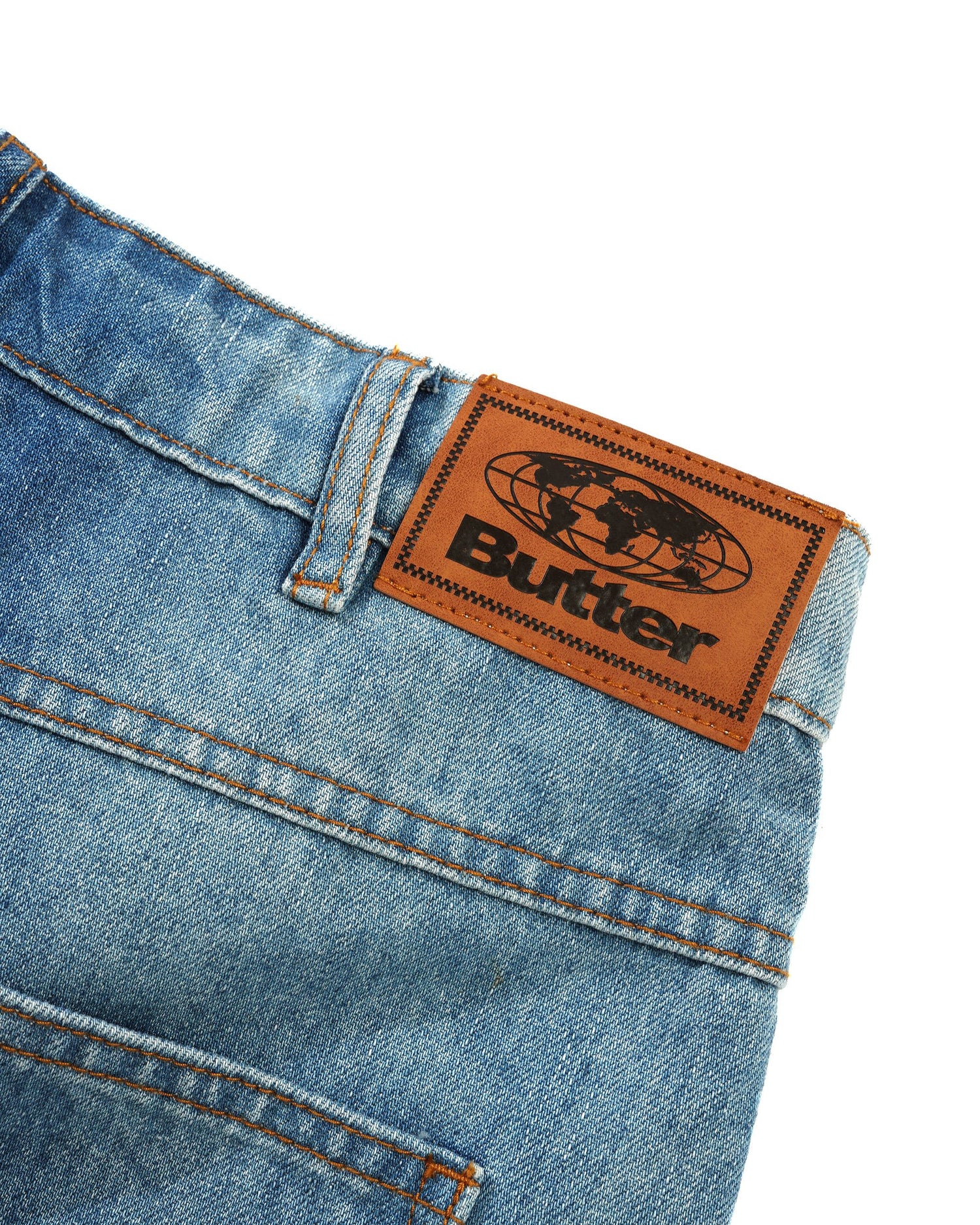Encounter Denim Shorts, Washed Slub Blue