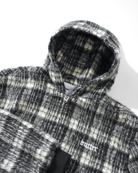 Heavy Plaid Work Jacket, Black / White