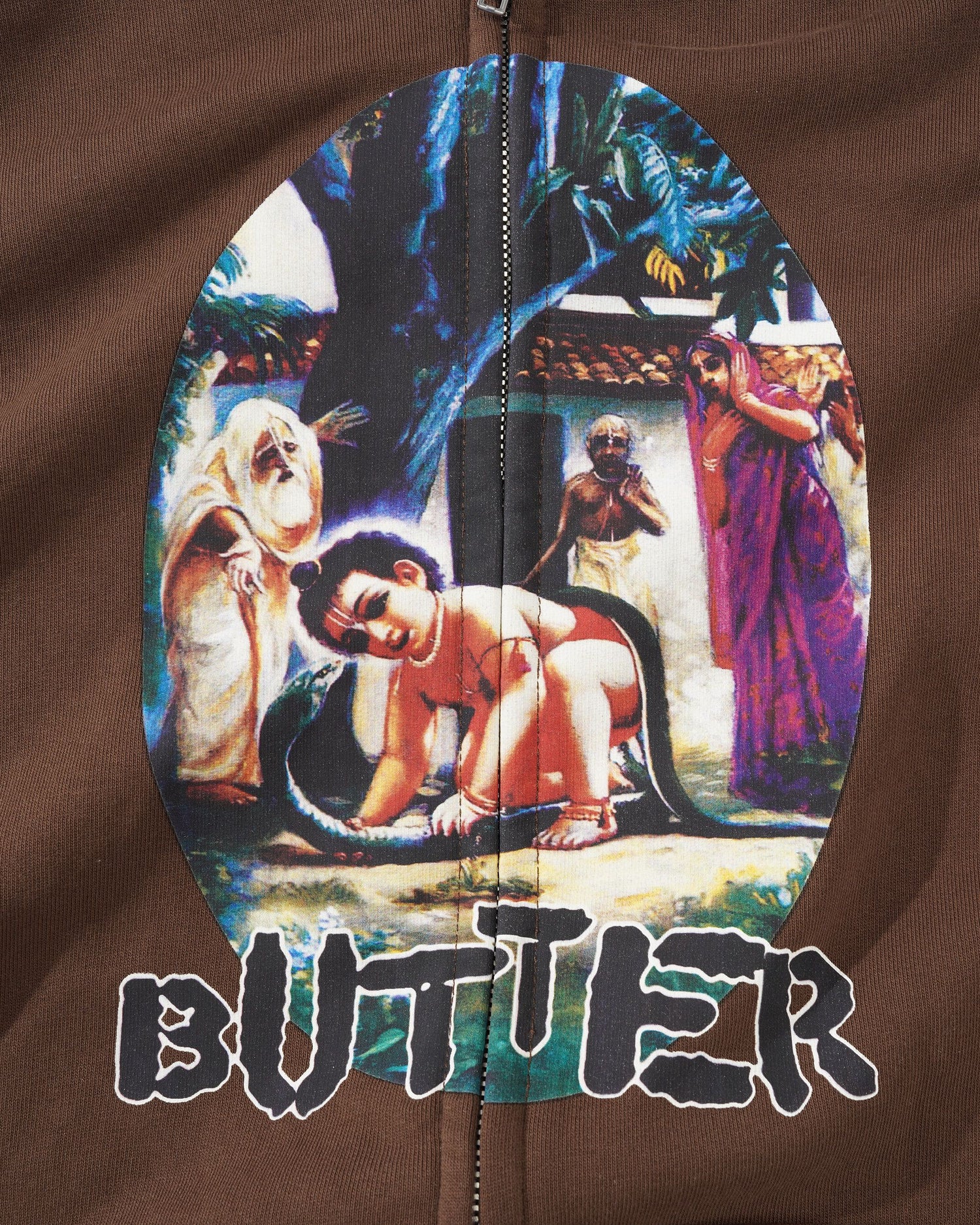 Nimai Zip-Thru Hood, Washed Brown