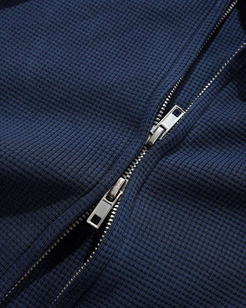 Waffle Zip-Thru Hood, Navy Overdye – Butter Goods USA