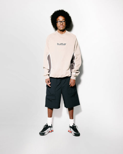 【BUTTER GOODS】 Aspect Crewneck, Fossil / Charcoal Aspect Crewneck, Fossil / Charcoal – Butter Goods USA