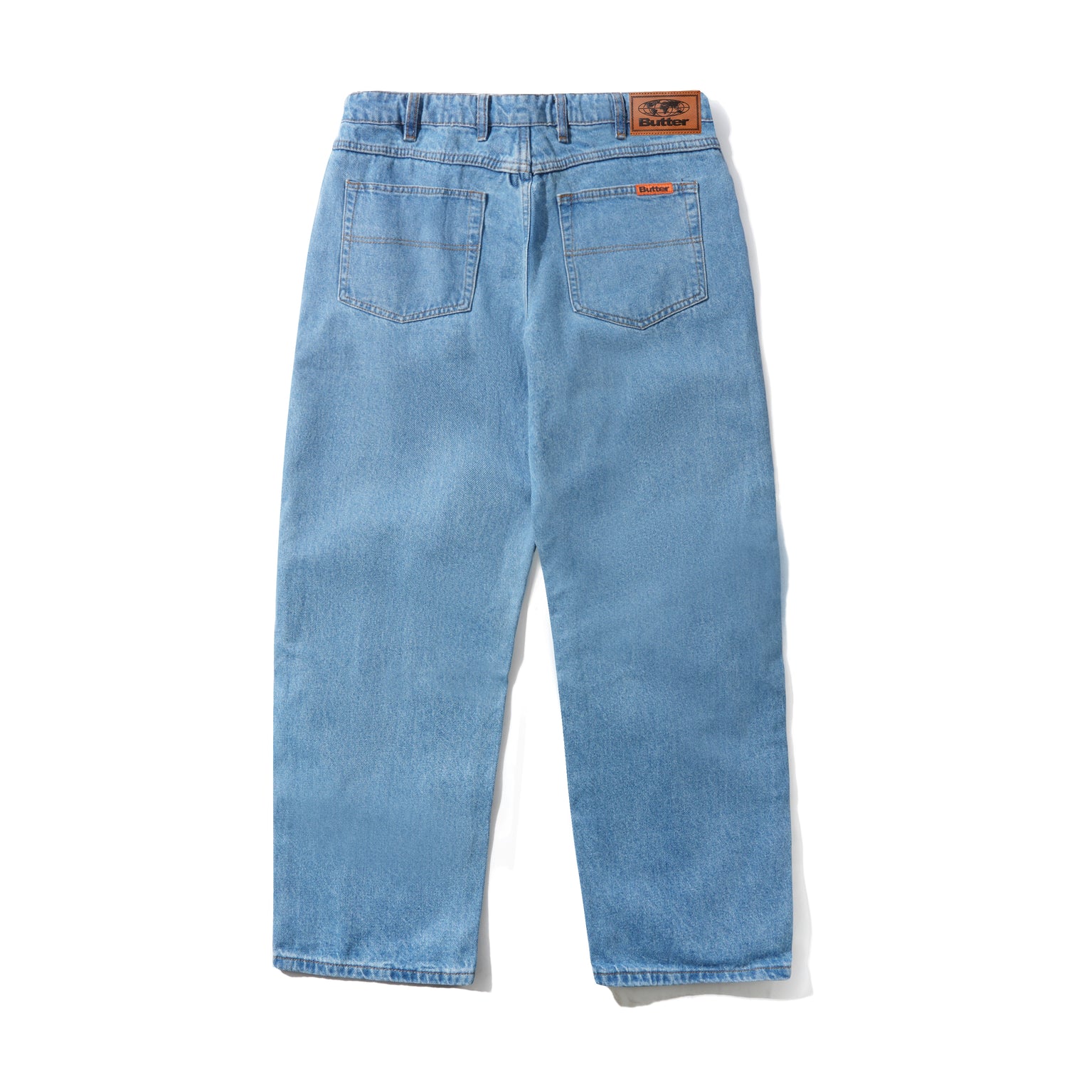 Relaxed Denim Jeans, Washed Indigo