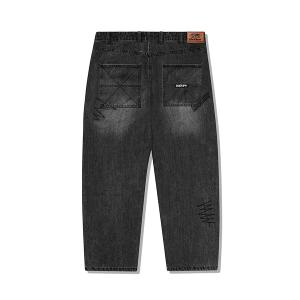 butter goods スラックス　34インチ Stitch Denim Jeans, Distressed Grey – Butter Goods USA