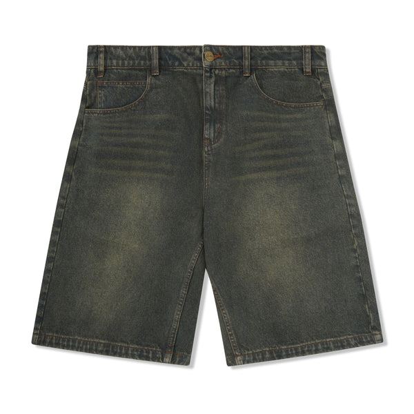 【U LAN】Burn dirty washing utility pocket bermuda pants 2PLAN