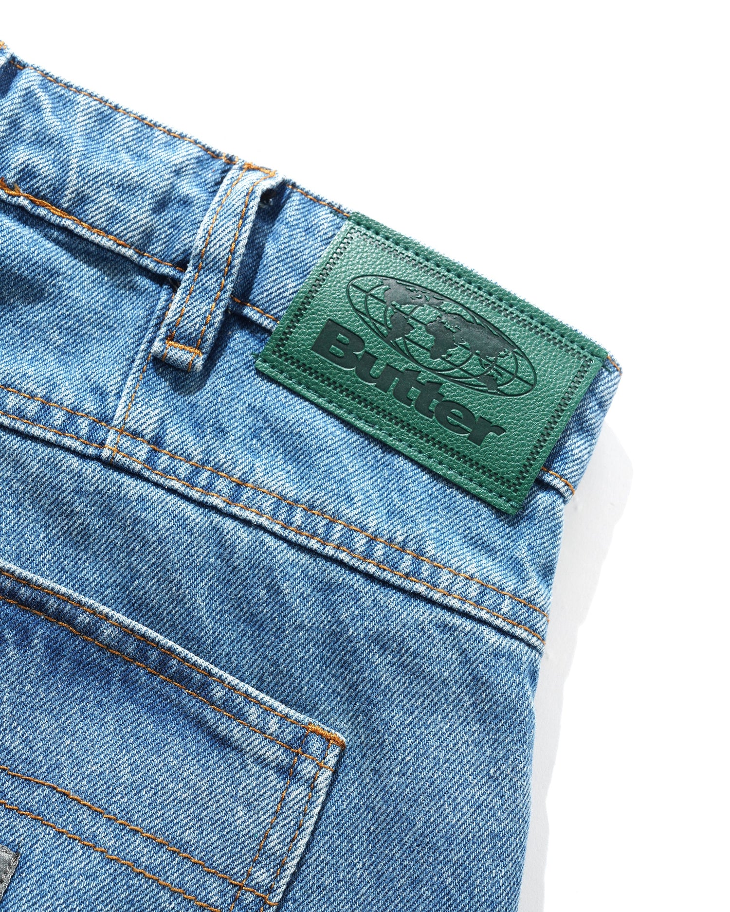 Wide Cut Denim Jeans, Worn Indigo