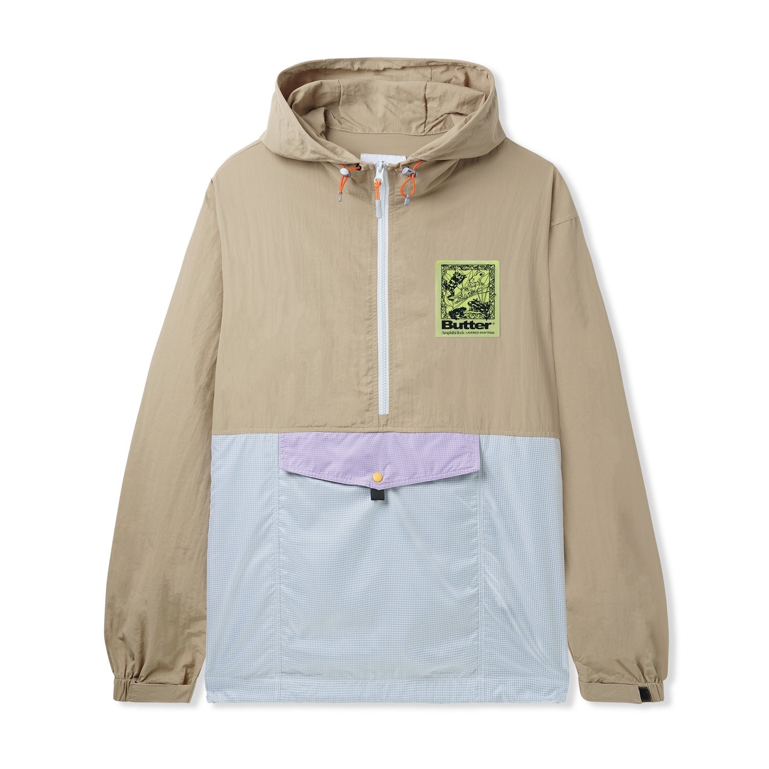 Ripstop Paneled Jacket, Tan
