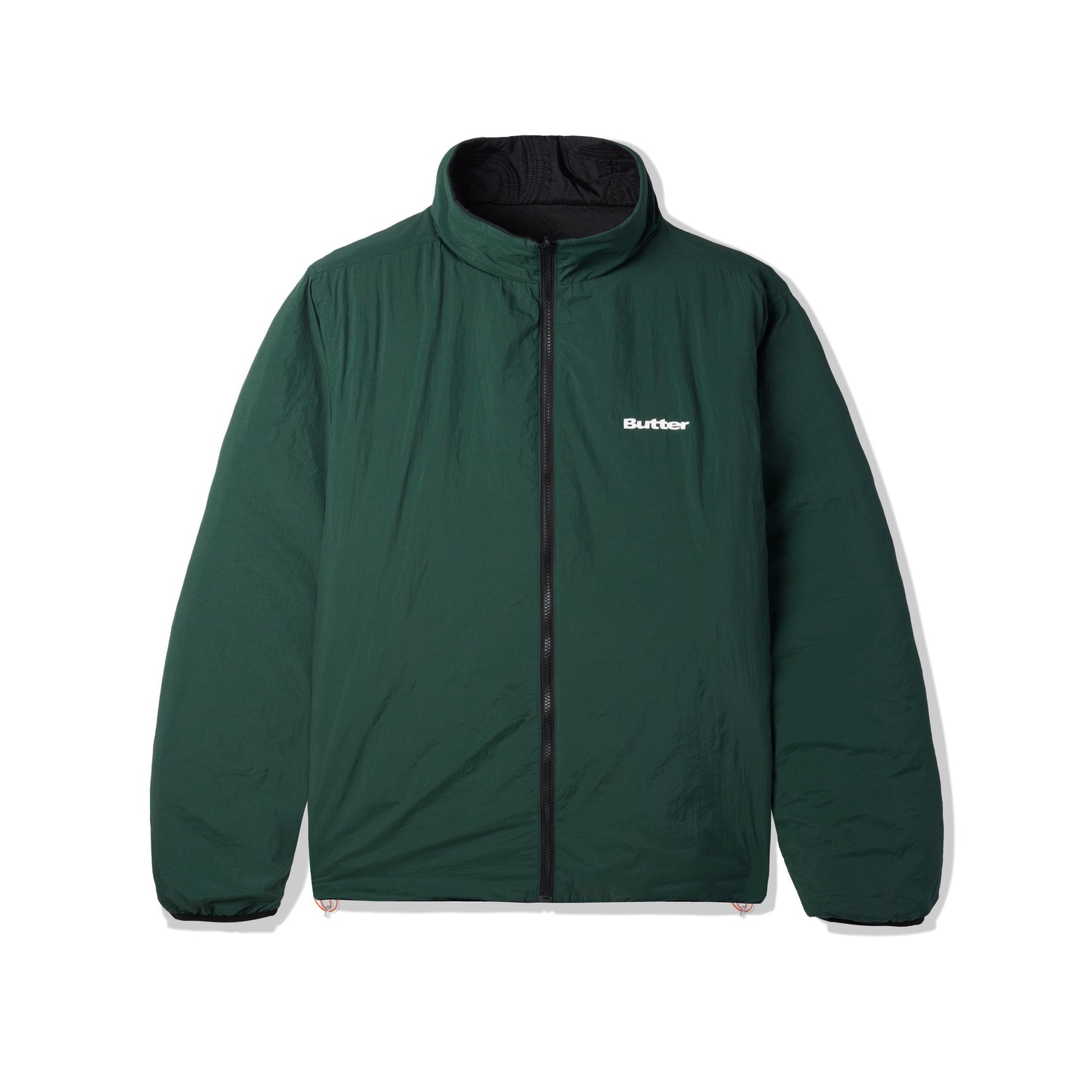 Paisley Reversible Puffer Jacket, Black