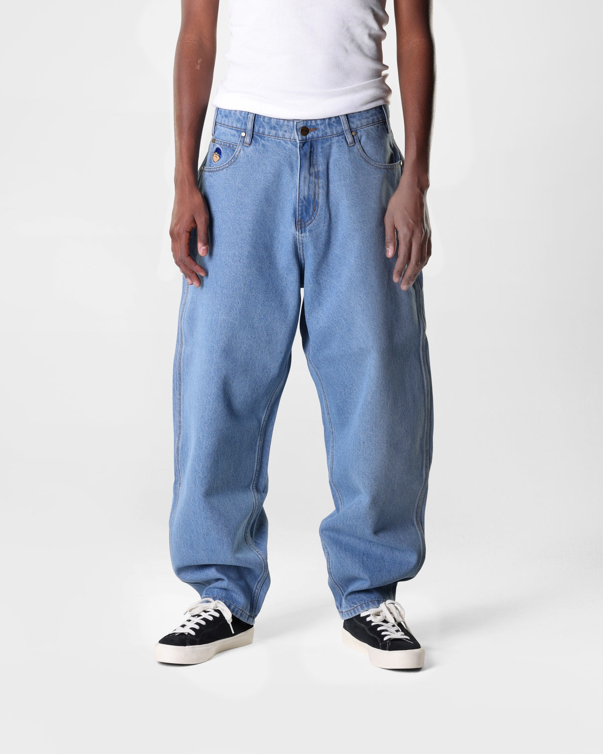 Santosuosso Denim Jeans, Washed Indigo  