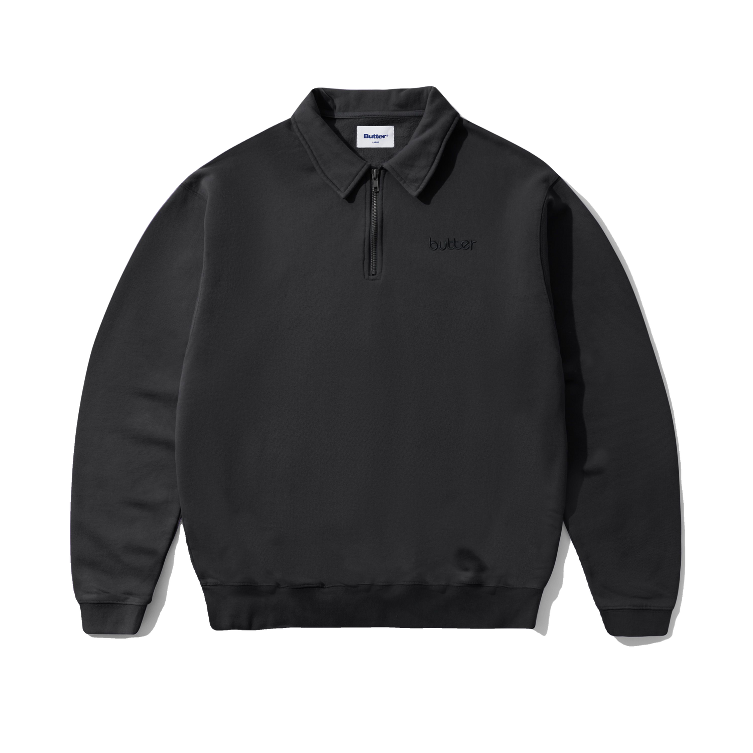 Alpine 1/4 Zip Sweater, Washed Black