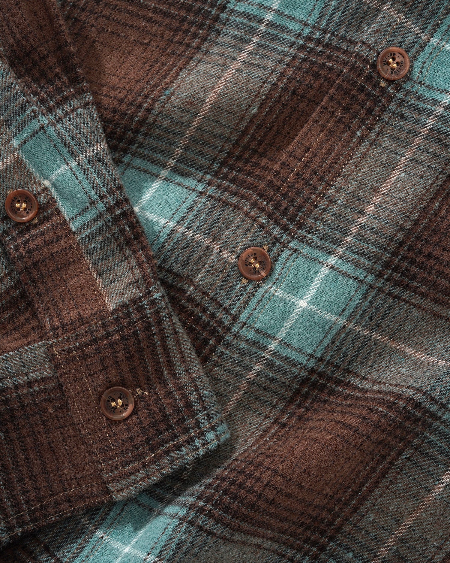 Appliance Plaid Shirt, Brown / Teal