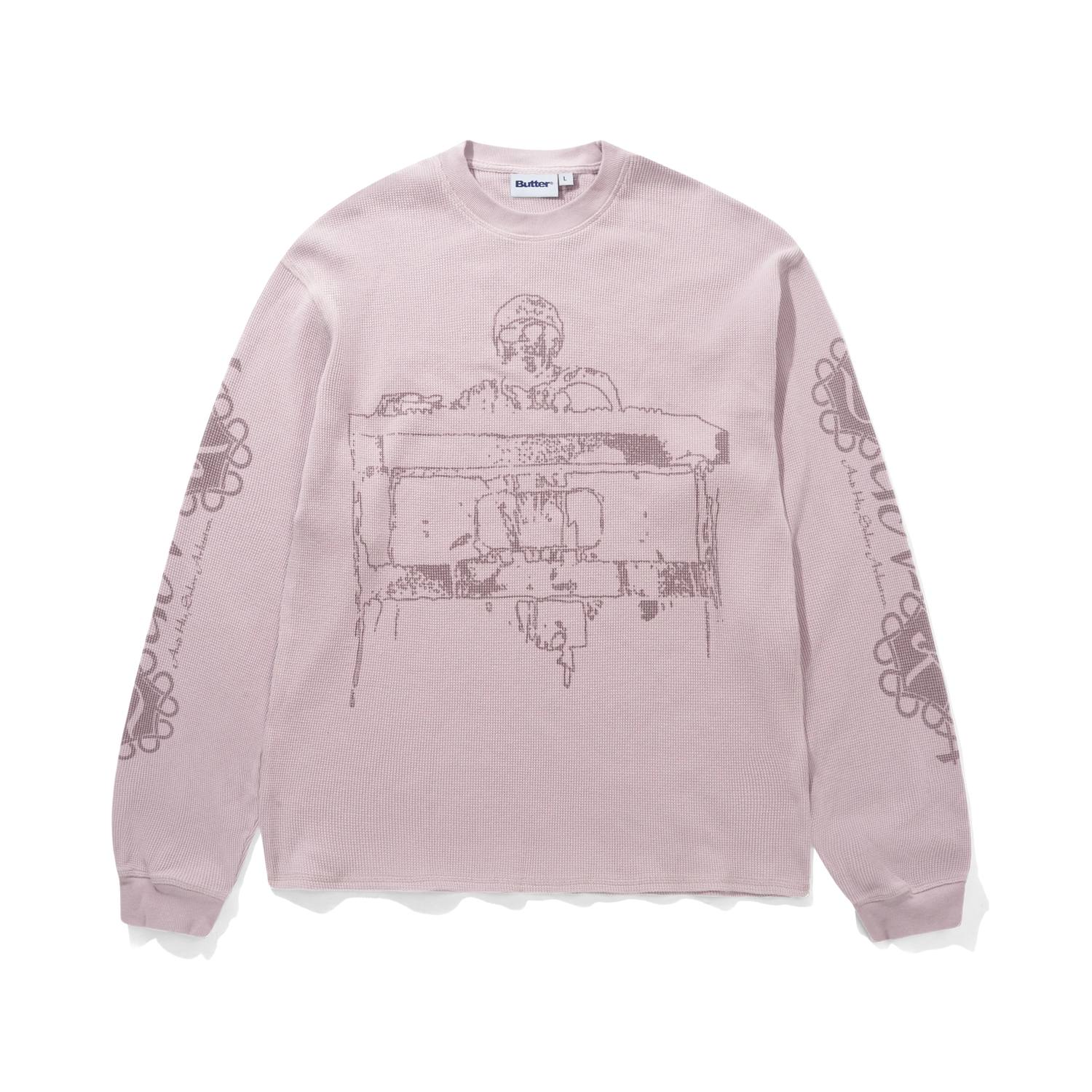 Arkestra L/S Waffle Top, Washed Lilac