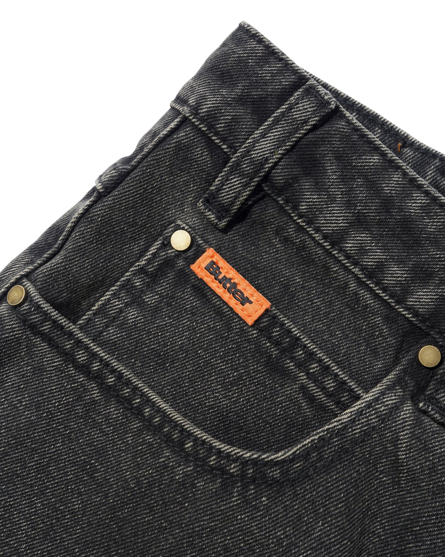 Baggy Denim Jeans, Faded Black
