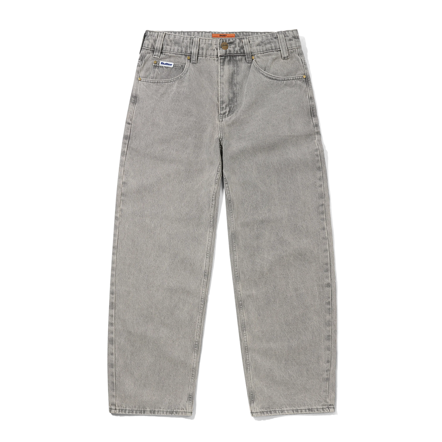 Baggy Denim Jeans, Grey Wash