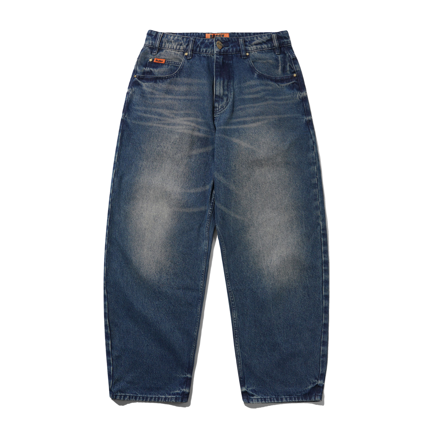 Baggy Denim Jeans, Vintage Indigo Wash
