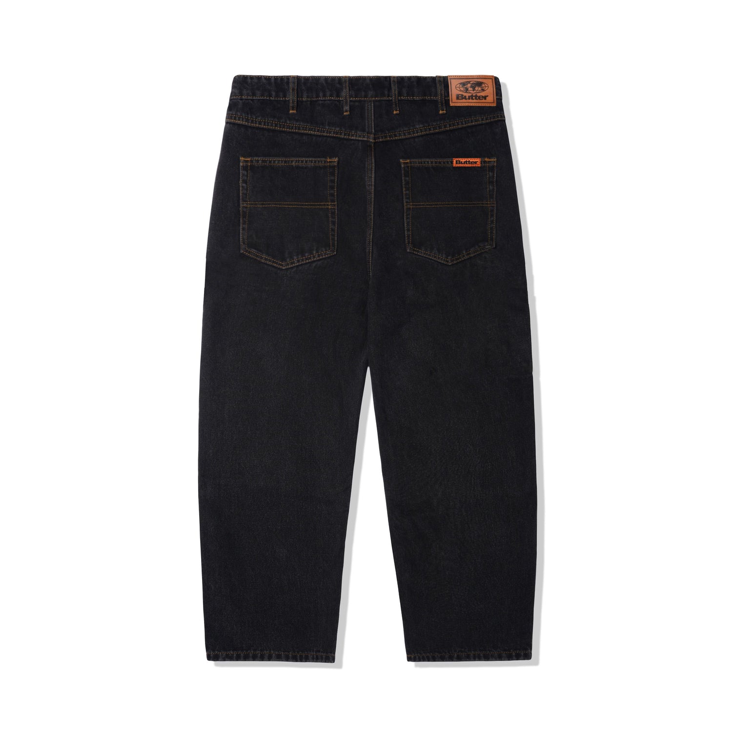 Baggy Denim Jeans, Washed Black