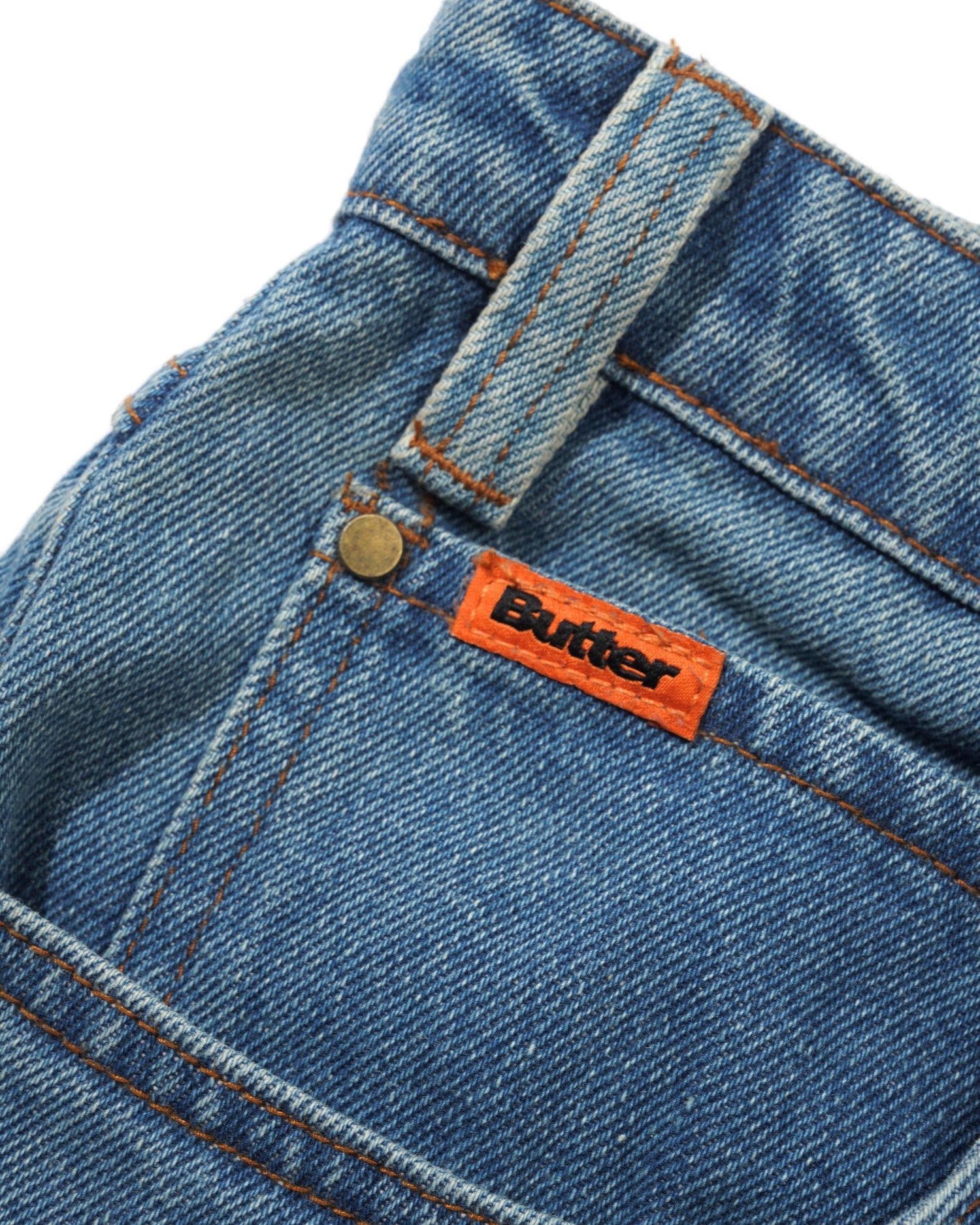 Baggy Denim Jeans, Washed Indigo