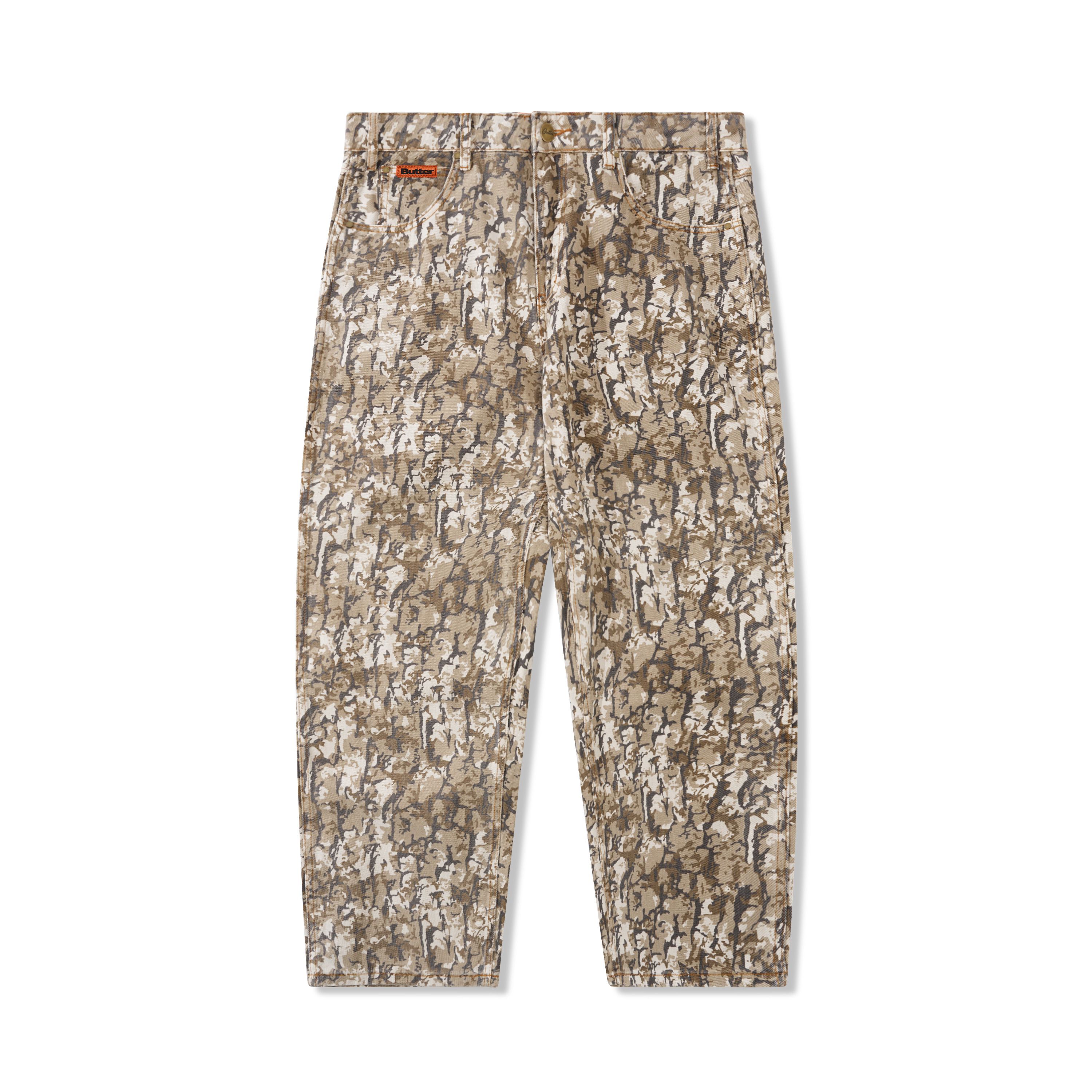 Bark Camo Denim Jeans, Tan – Butter Goods USA Bark Camo Denim Jeans, Tan – Butter Goods USA