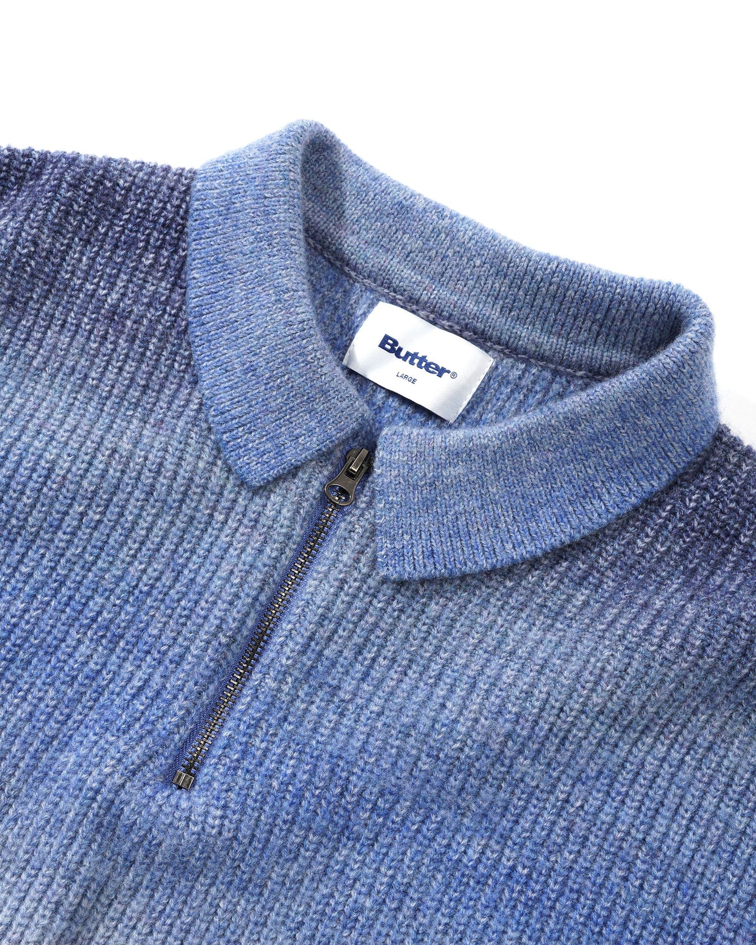 Beams 1/4 Zip Knit Polo, Blue