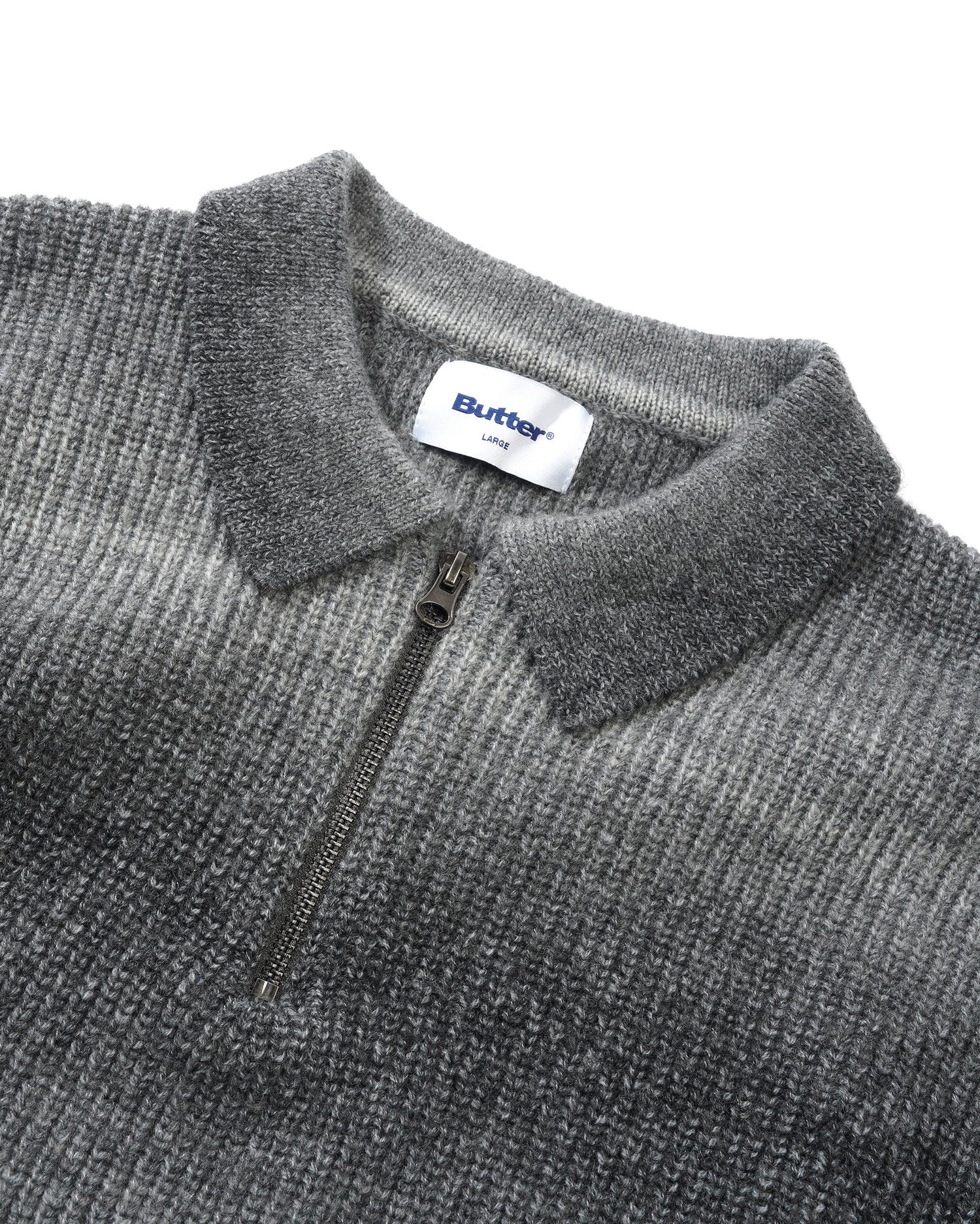 Beams 1/4 Zip Knit Polo, Charcoal