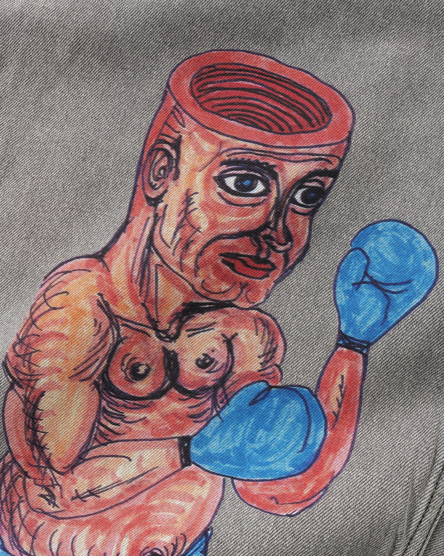 Boxing Denim Jeans, Washed Grey