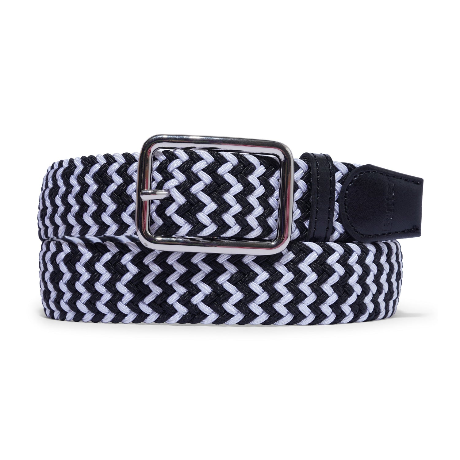 Braided Belt, Black / White