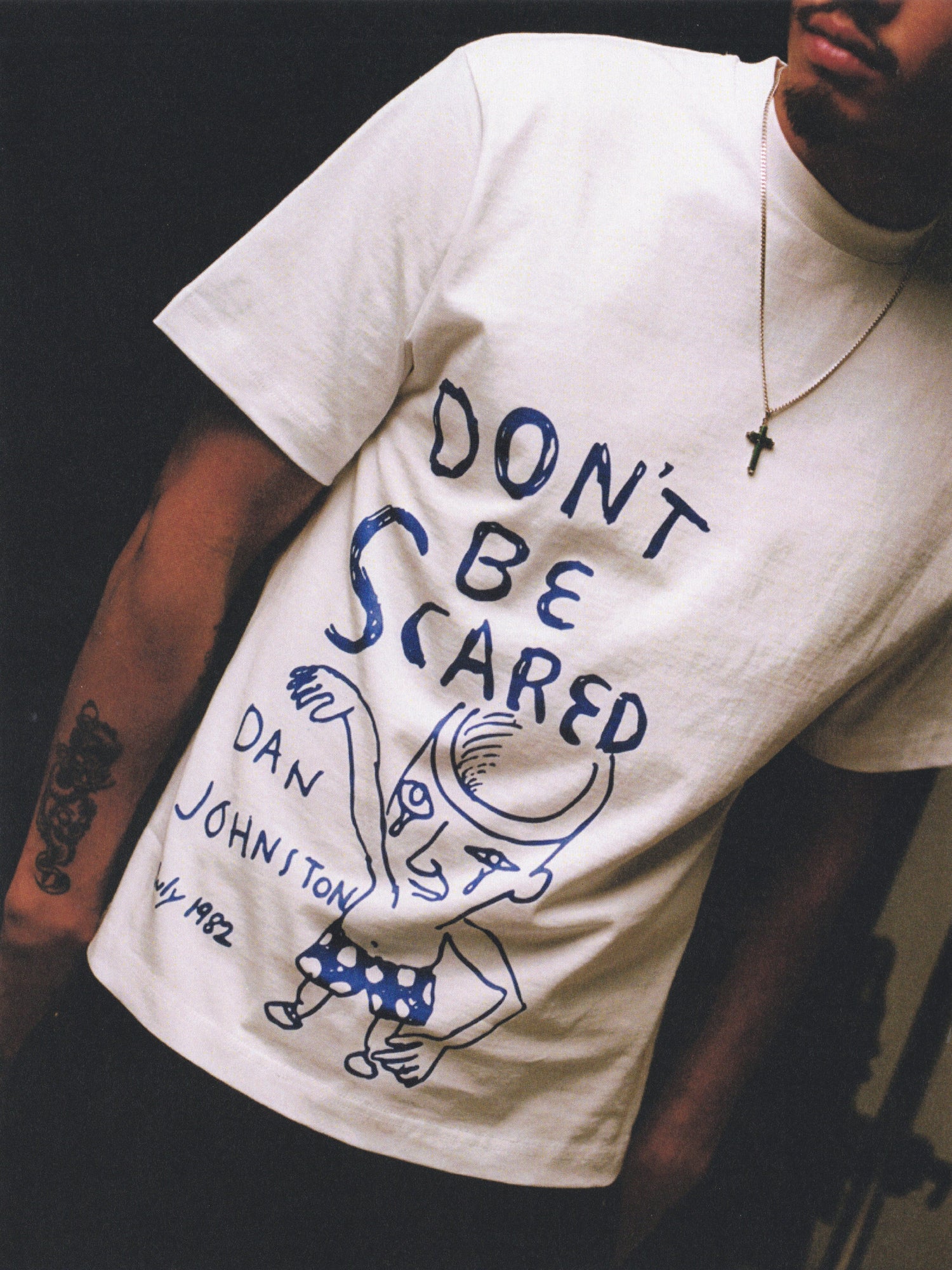 Don't Be Scared Tee, White