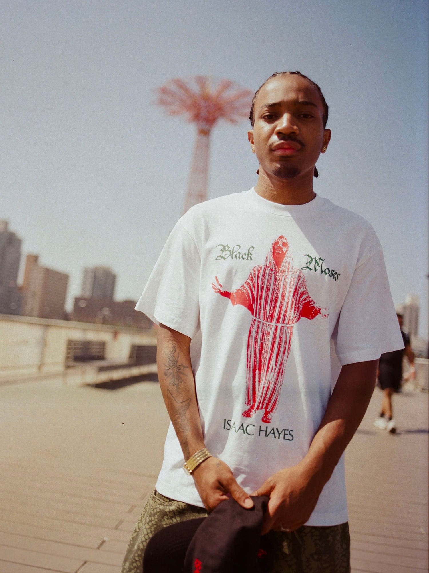 Black Moses Tee, White
