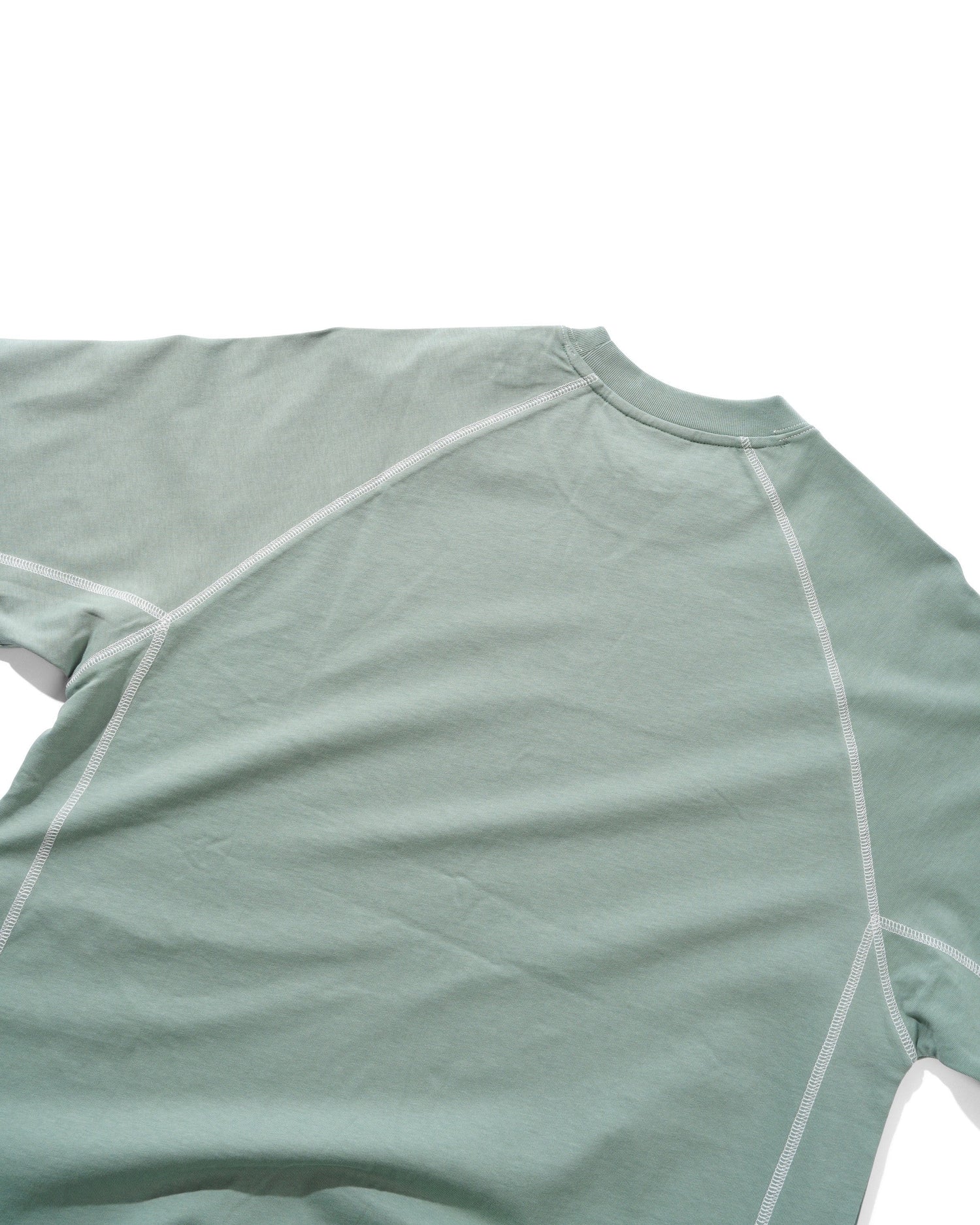 Cliff Contrast Tee, Dull Mint
