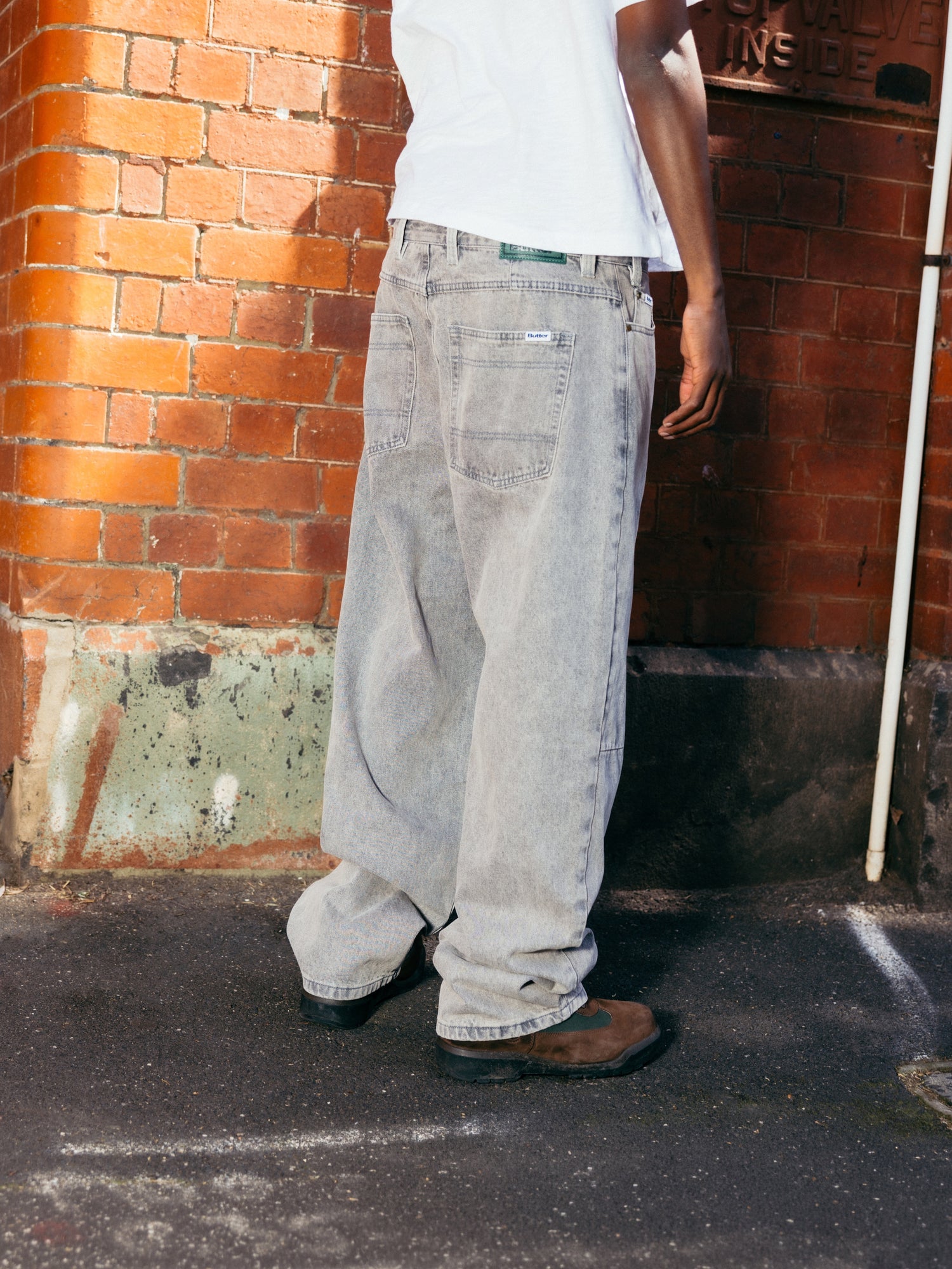 Wide Cut Denim Jeans, Raw Indigo