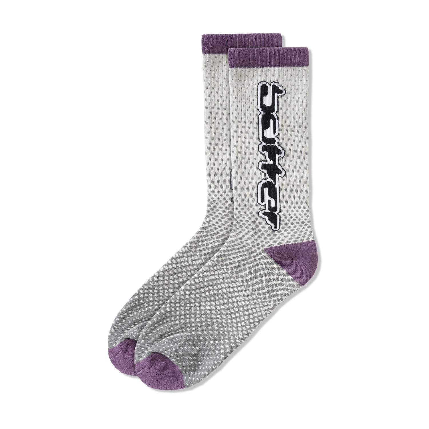 Corrosive Socks, Grey / Purple