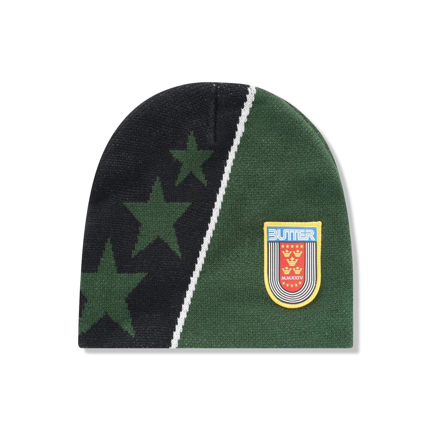 Crown Skull Beanie, Dark Green