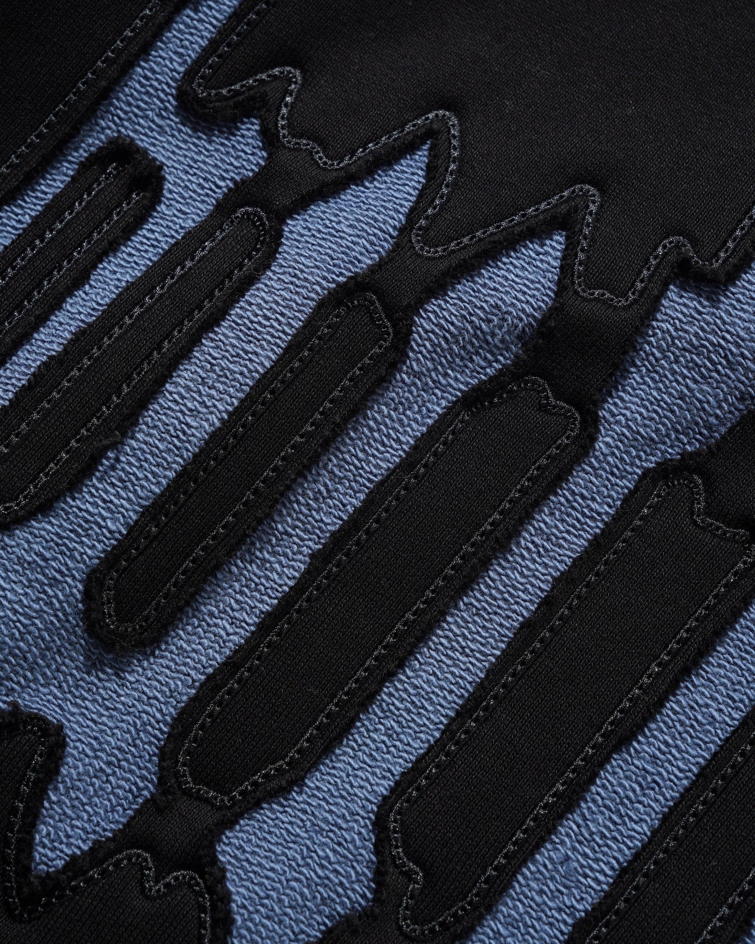 Cut Out Applique Crewneck, Black