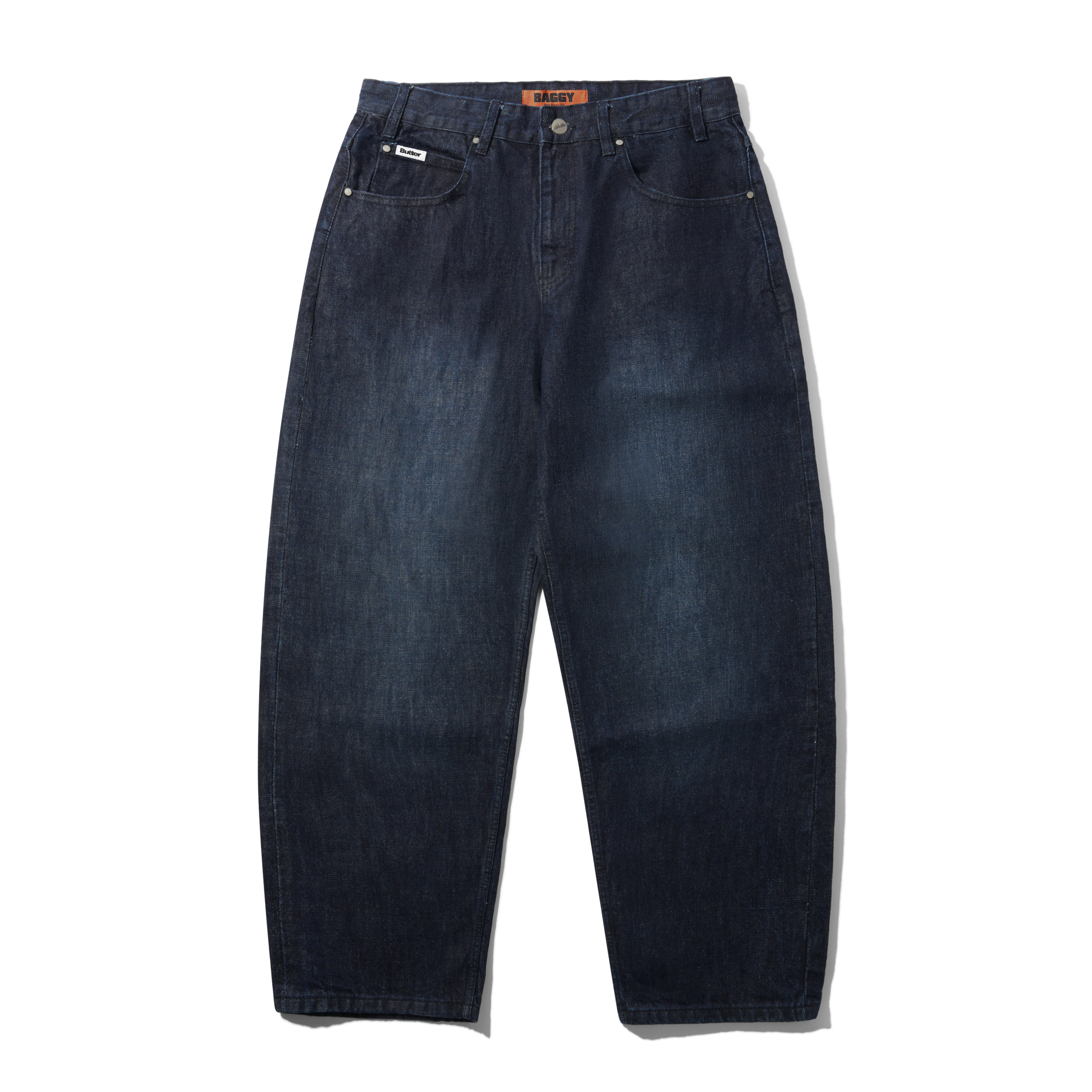 Butter Goods Baggy Denim Jeans, Distressed Selvedge
