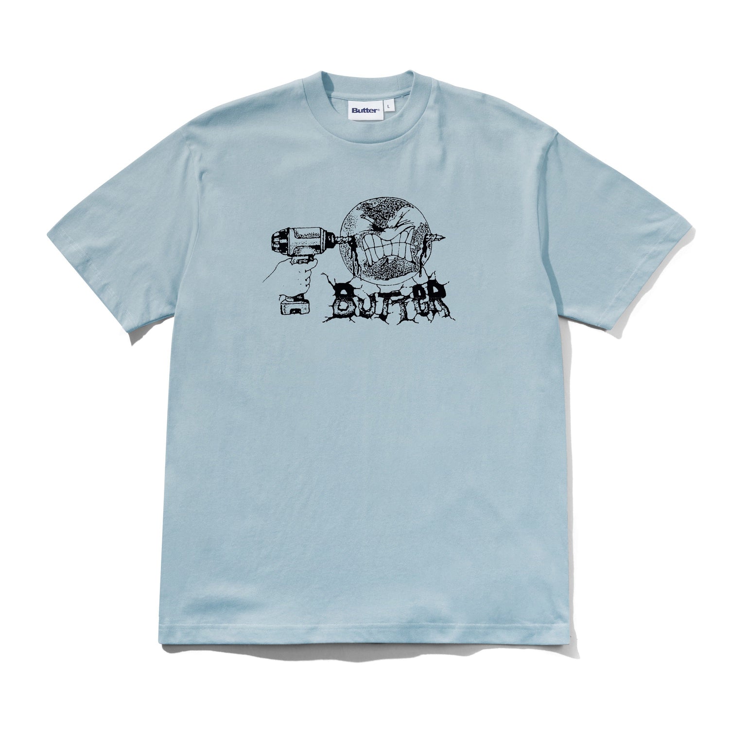 Drill Tee, Grey Blue