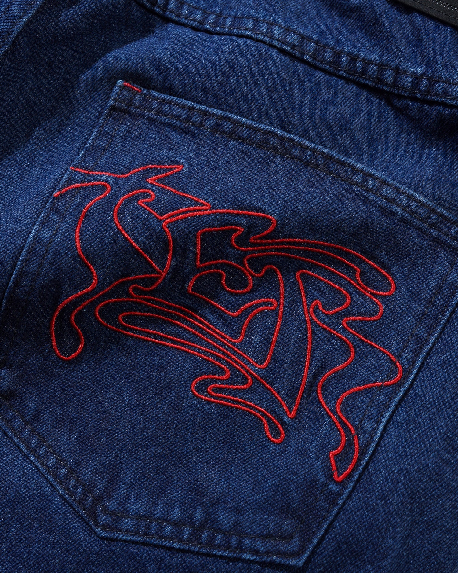 Drummer Baggy Denim Jeans, Raw Dark Indigo