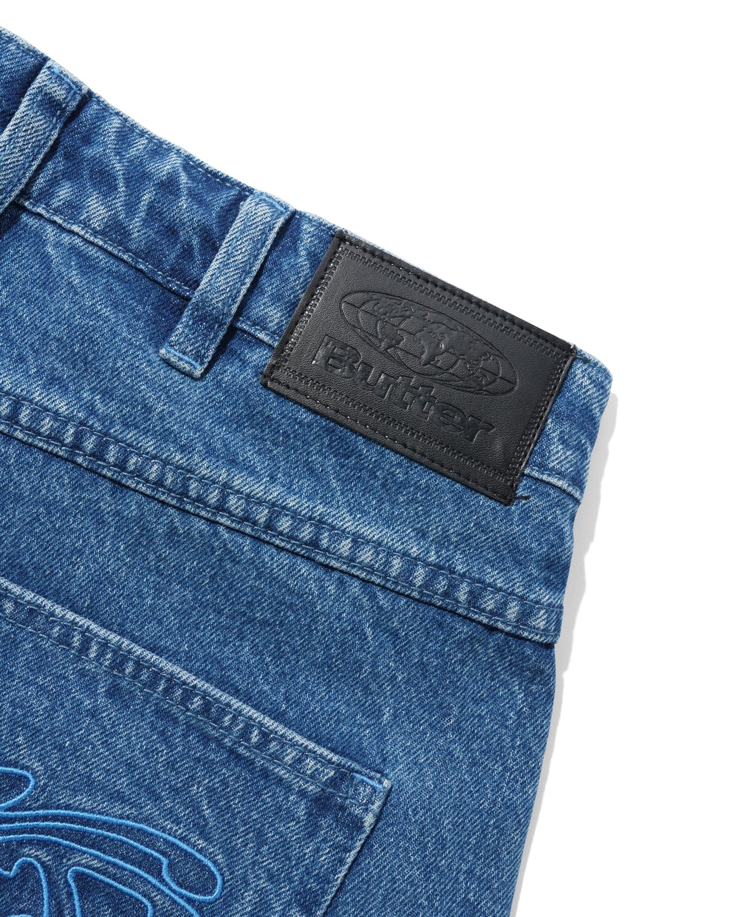 Drummer Baggy Denim Jeans, Stone Wash Blue