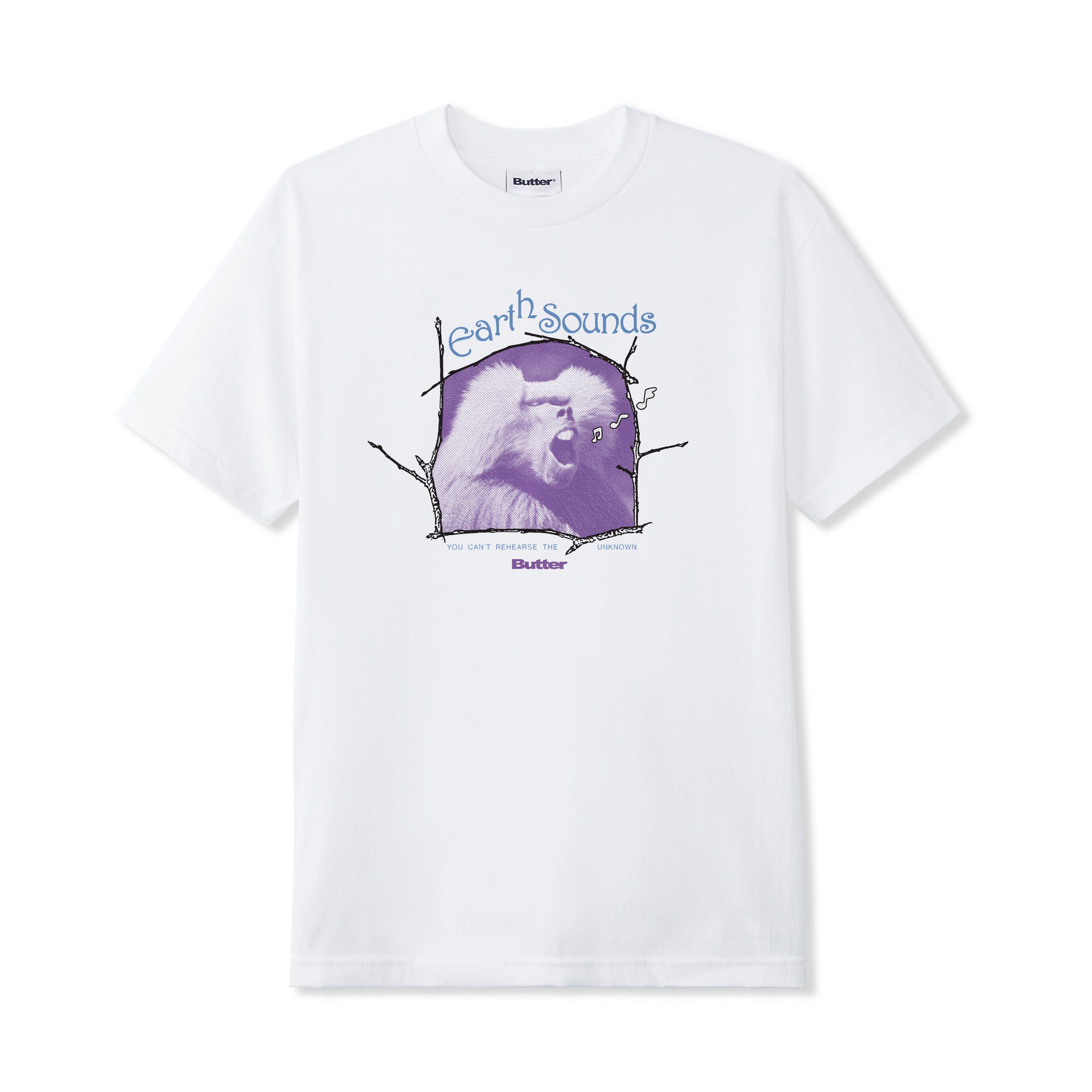 【BUTTER GOODS】 Earth Sounds Tee, White EarthSoundsTeeWhite_b4c9a2c0-