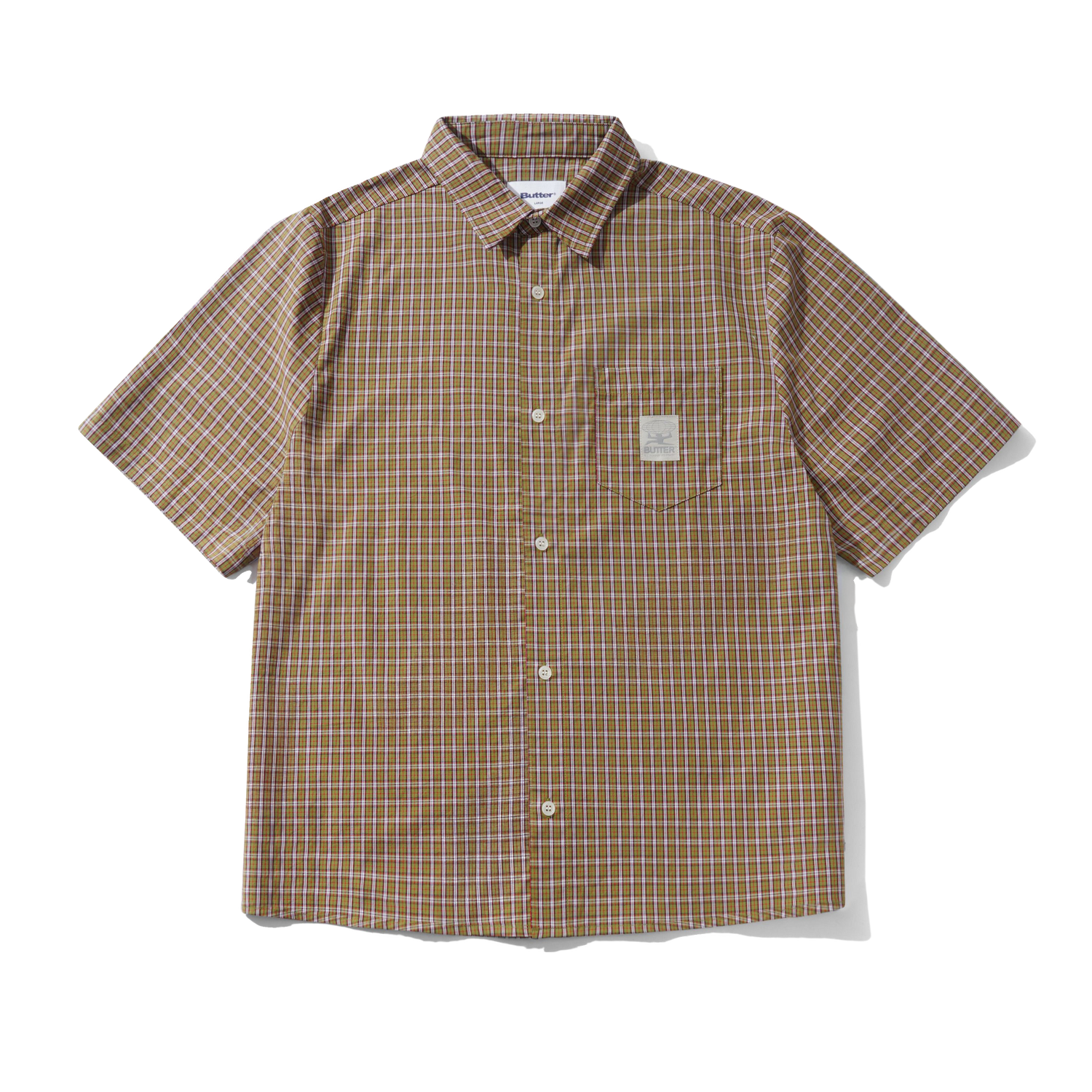 Equipment S/S Shirt, Lime / Red