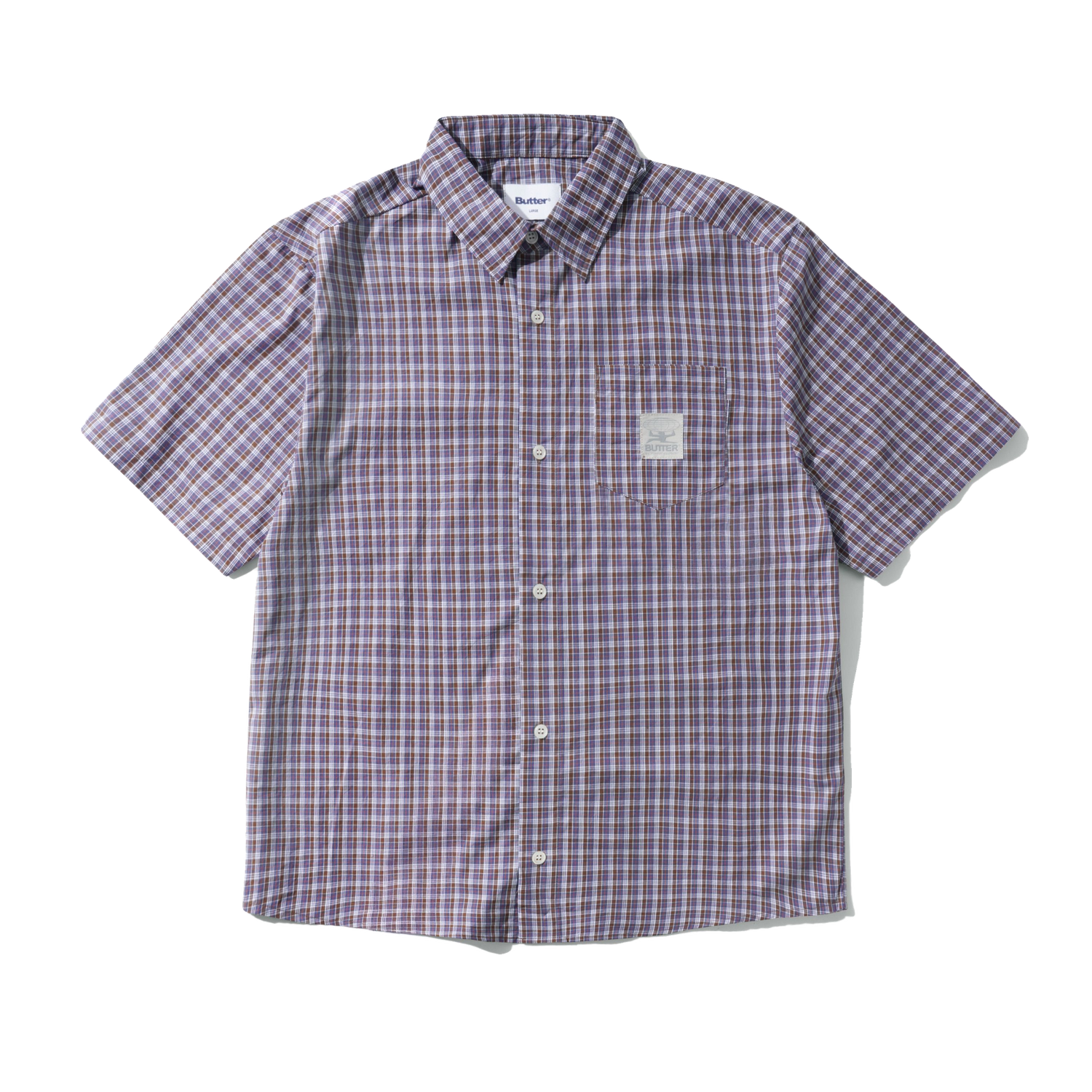 Equipment S/S Shirt, Navy / Brown