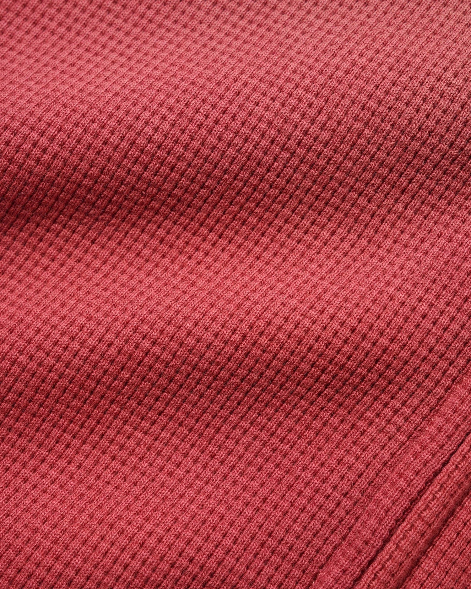 Faded Waffle Zip-Thru Hood, Washed Red