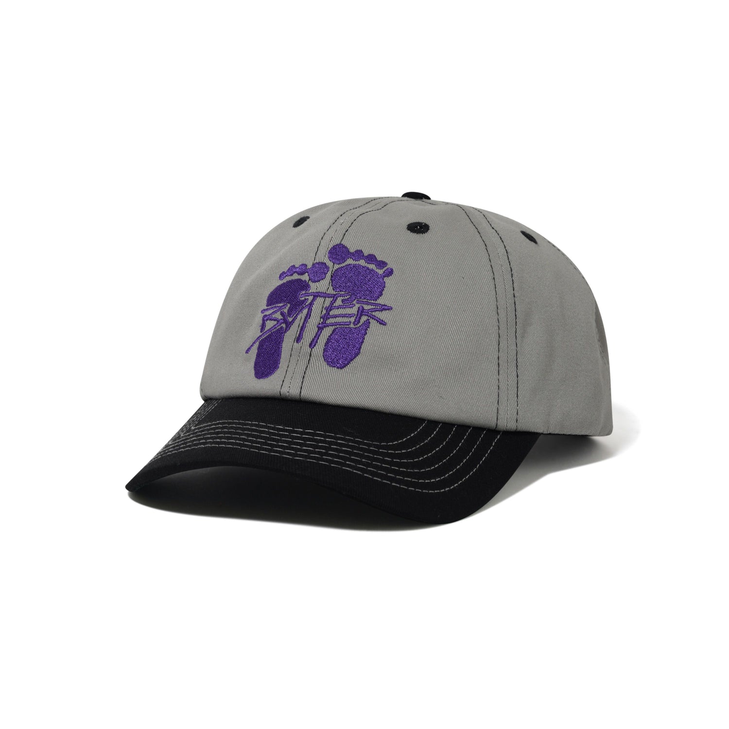 Footprints 6 Panel Cap, Cool Grey