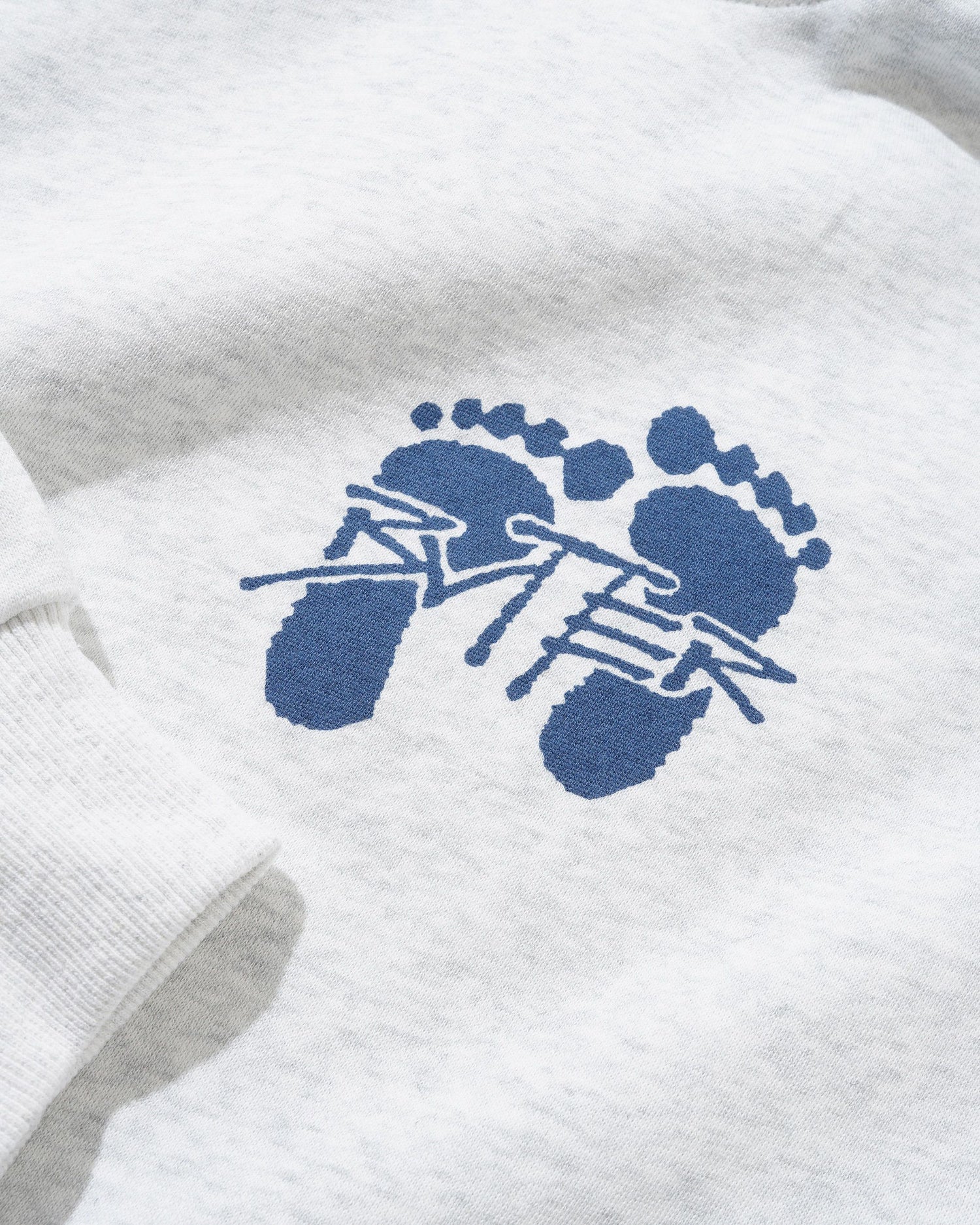 Footprints Pullover Hood, Ash