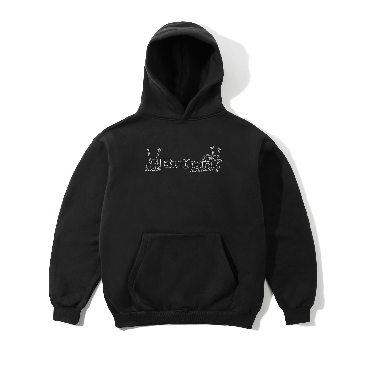 Frog Logo Pullover Hood, Black