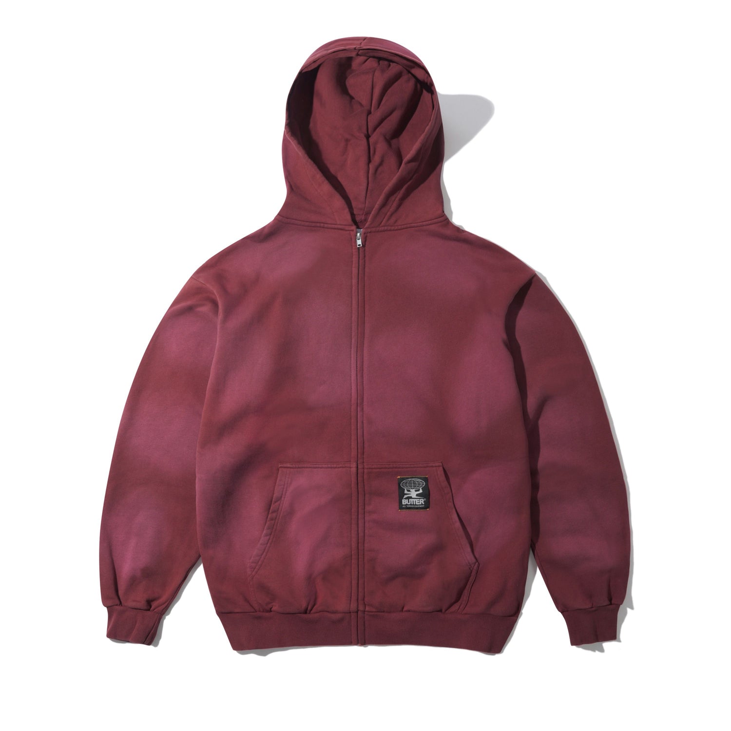 Garage Zip-Thru Hood, Faded Burgundy