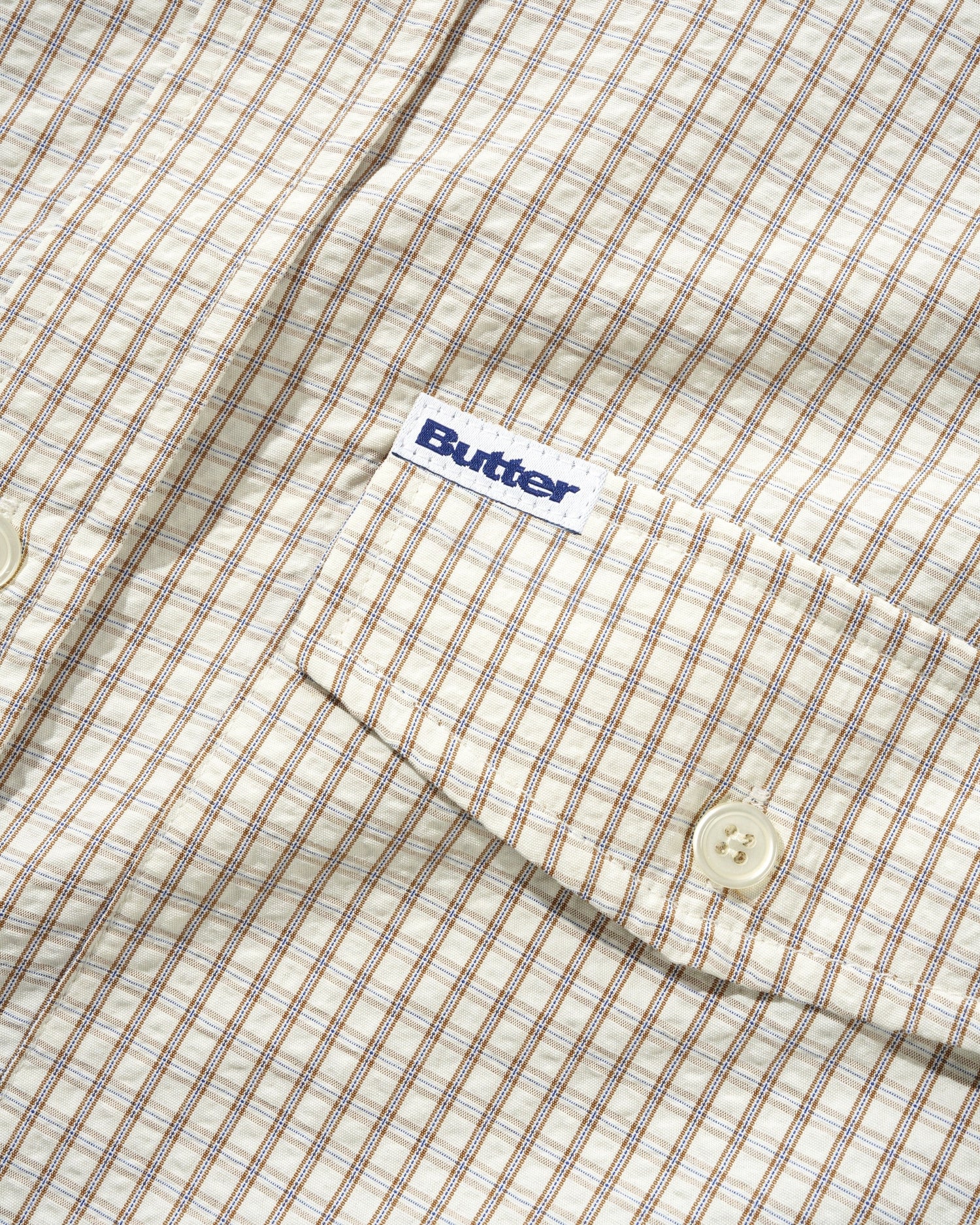 Grid S/S Shirt, Beige