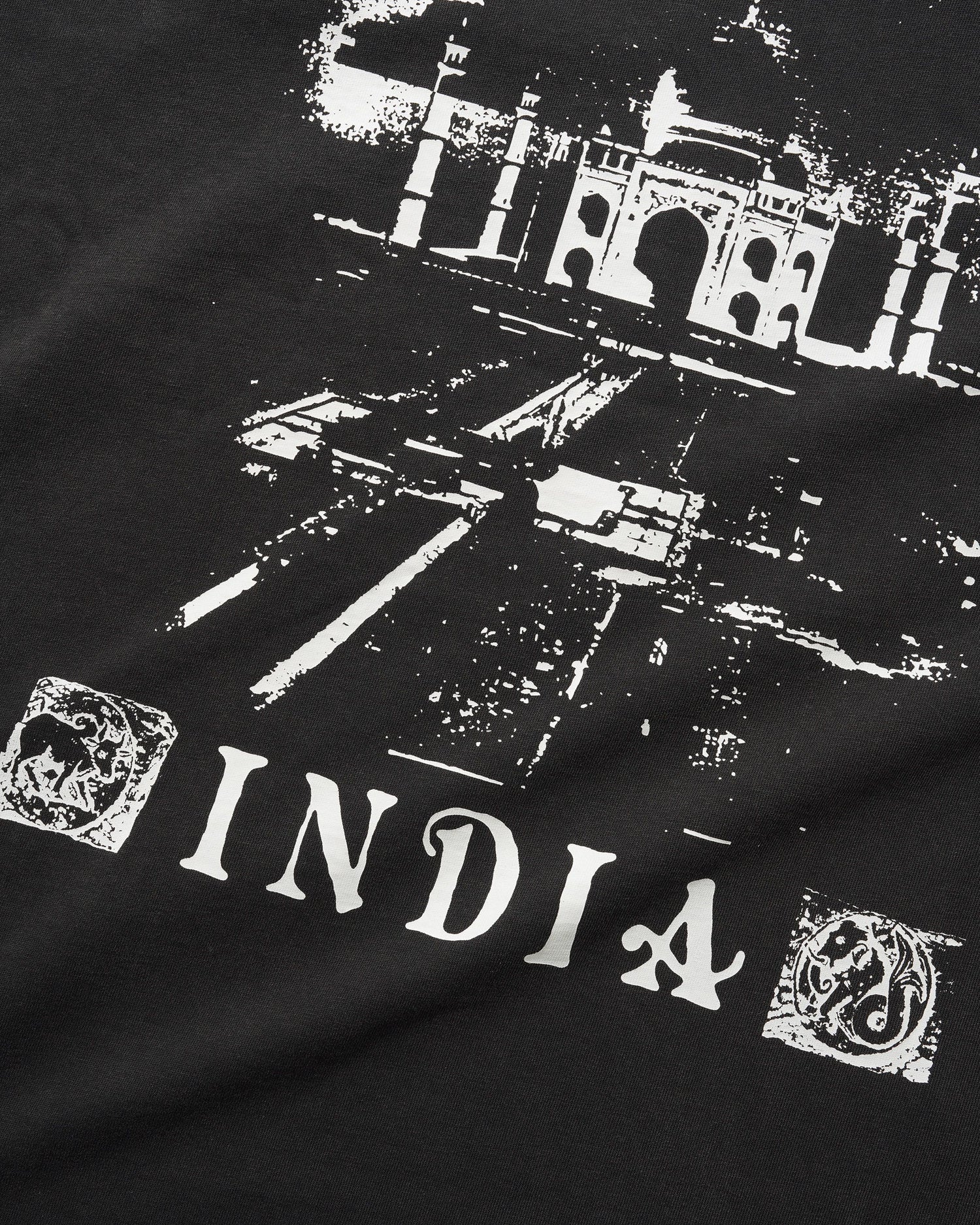 India Tee, Washed Black